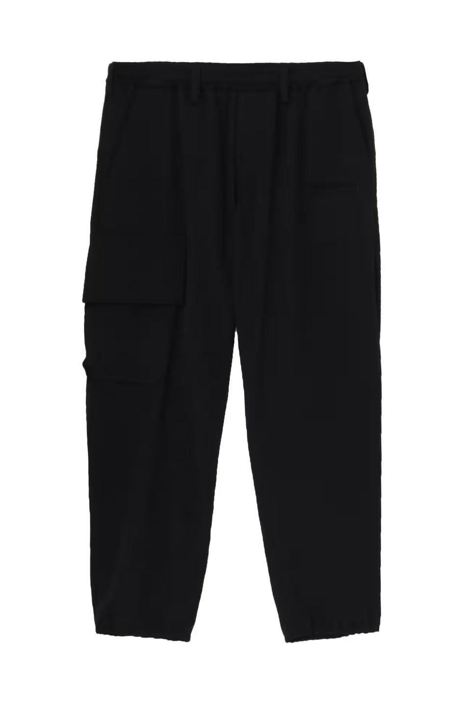 Yohji Yamamoto POUR HOMME-Regulation Gabardine Rib Flap Pocket Pants-NOWALL