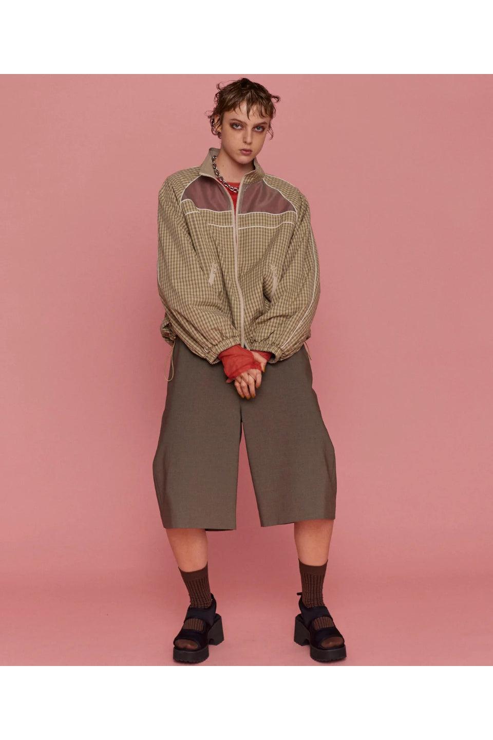 MAISON SPECIAL-Reversible Plaid Pattern Blouson-NOWALL