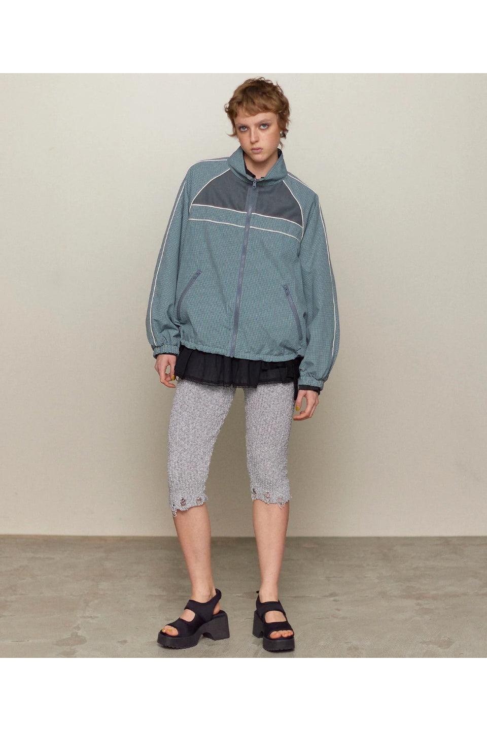 MAISON SPECIAL-Reversible Plaid Pattern Blouson-NOWALL