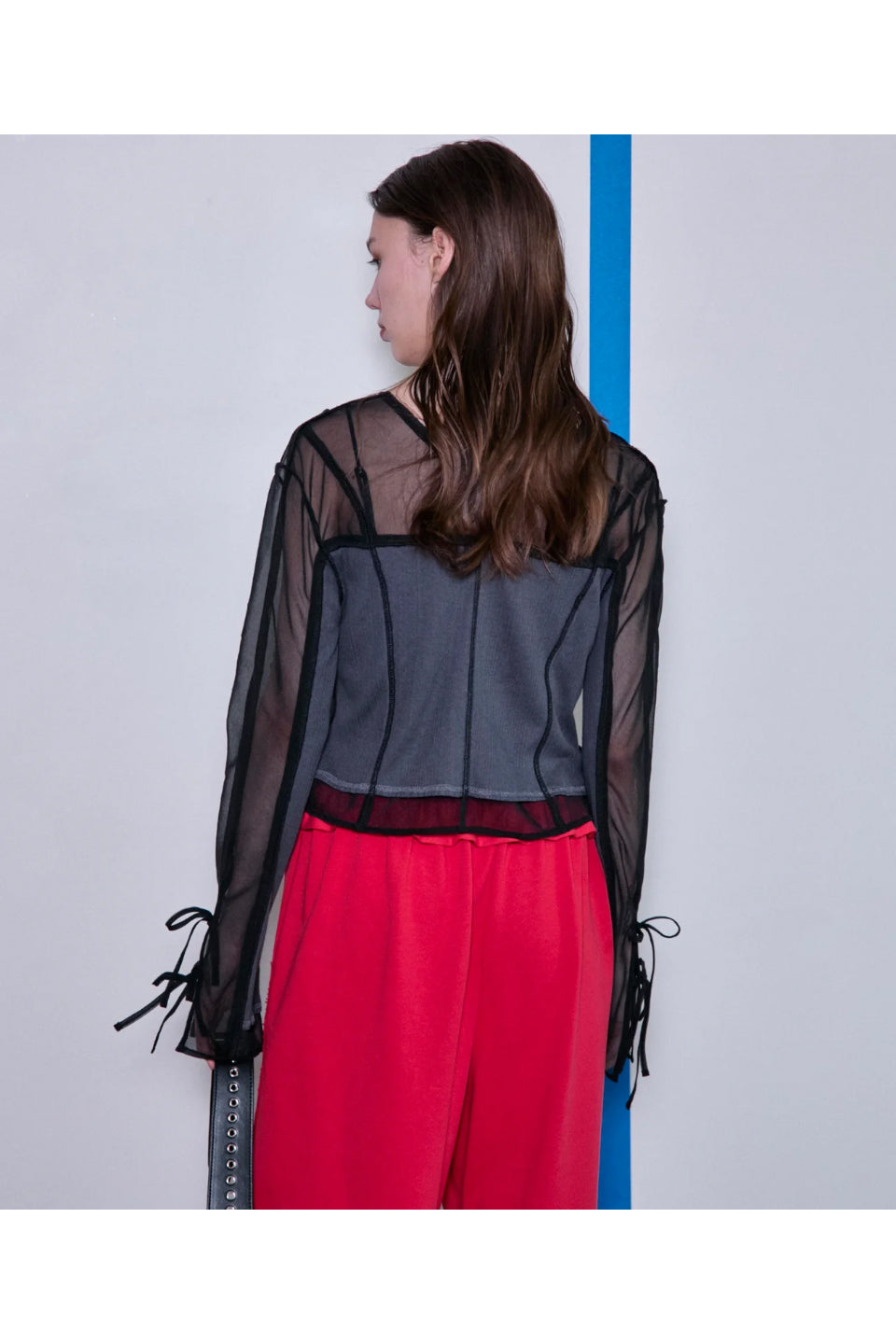 MAISON SPECIAL-Reversible Sheer Cardigan-NOWALL