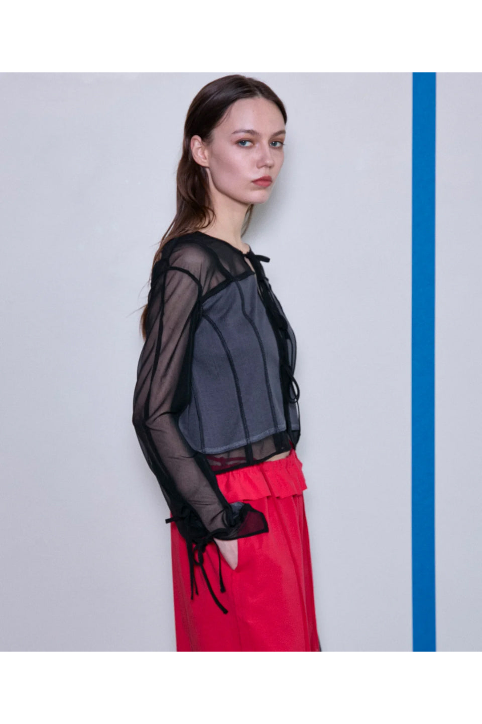 MAISON SPECIAL-Reversible Sheer Cardigan-NOWALL