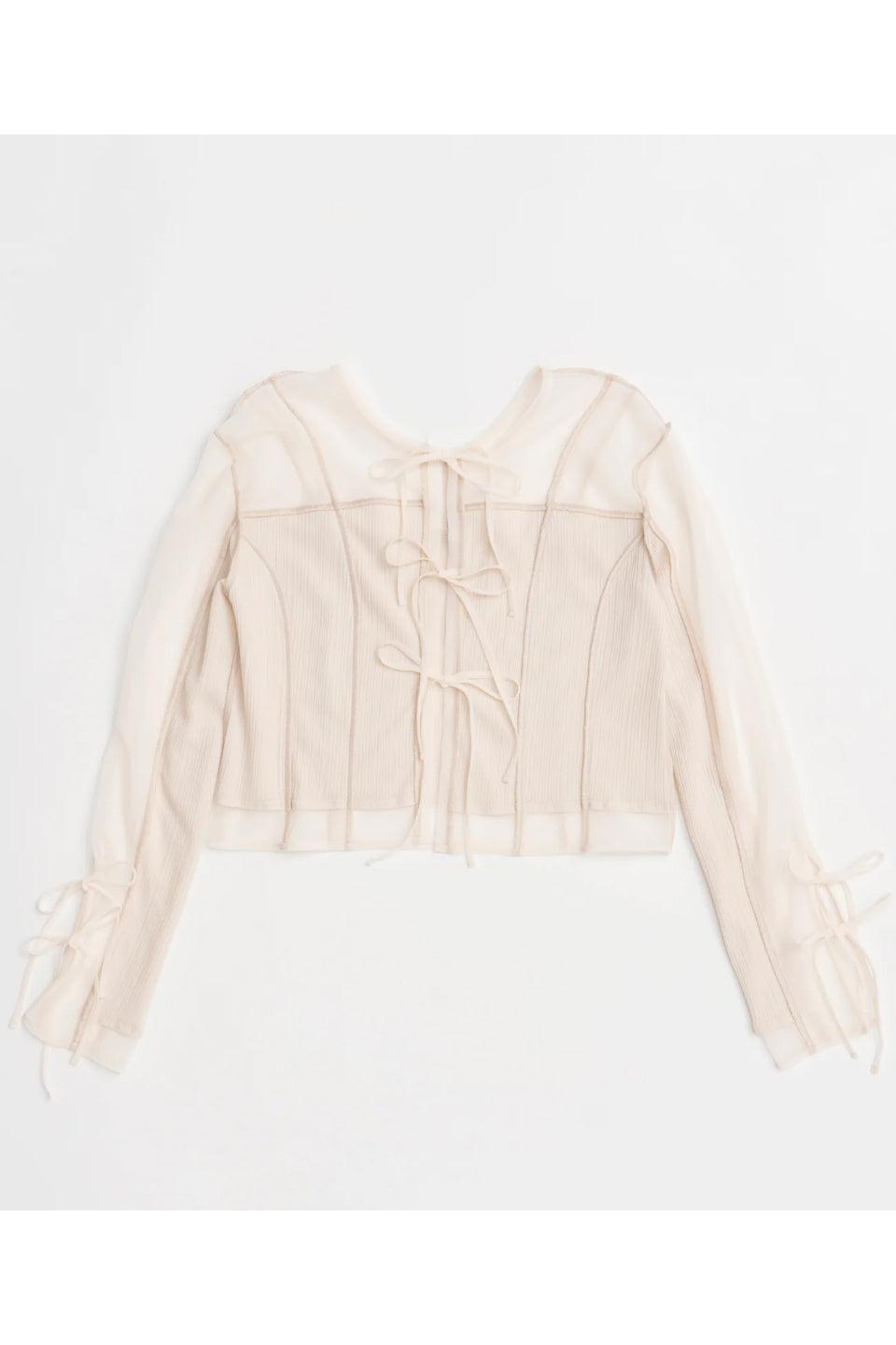 MAISON SPECIAL-Reversible Sheer Cardigan-NOWALL