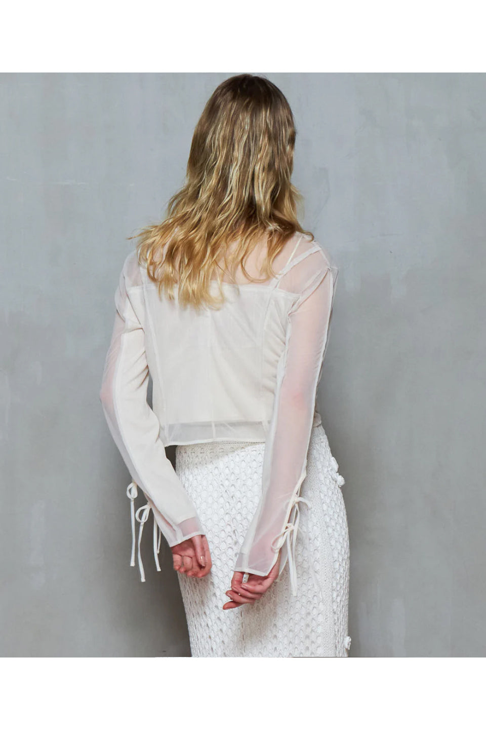MAISON SPECIAL-Reversible Sheer Cardigan-NOWALL