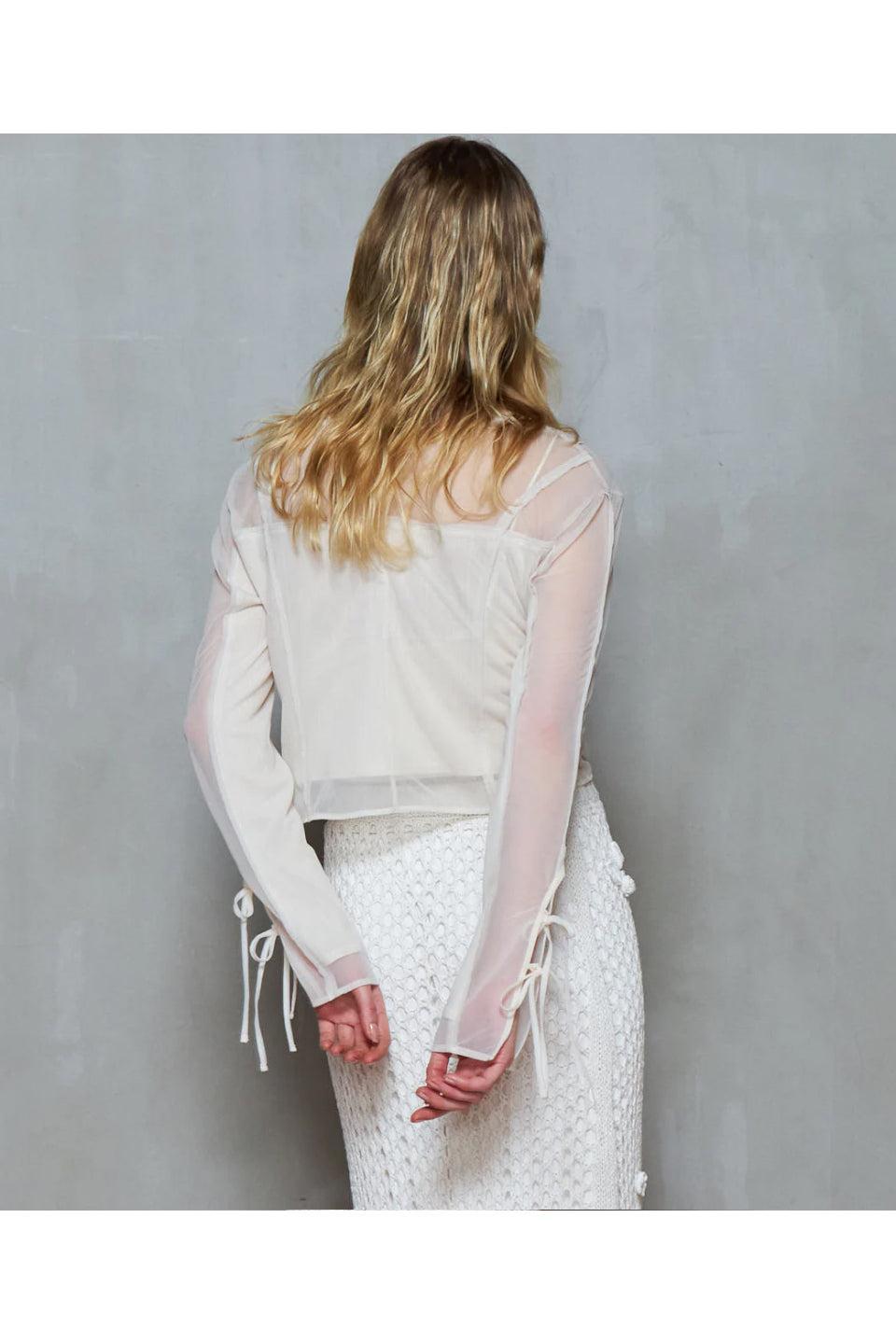 MAISON SPECIAL-Reversible Sheer Cardigan-NOWALL