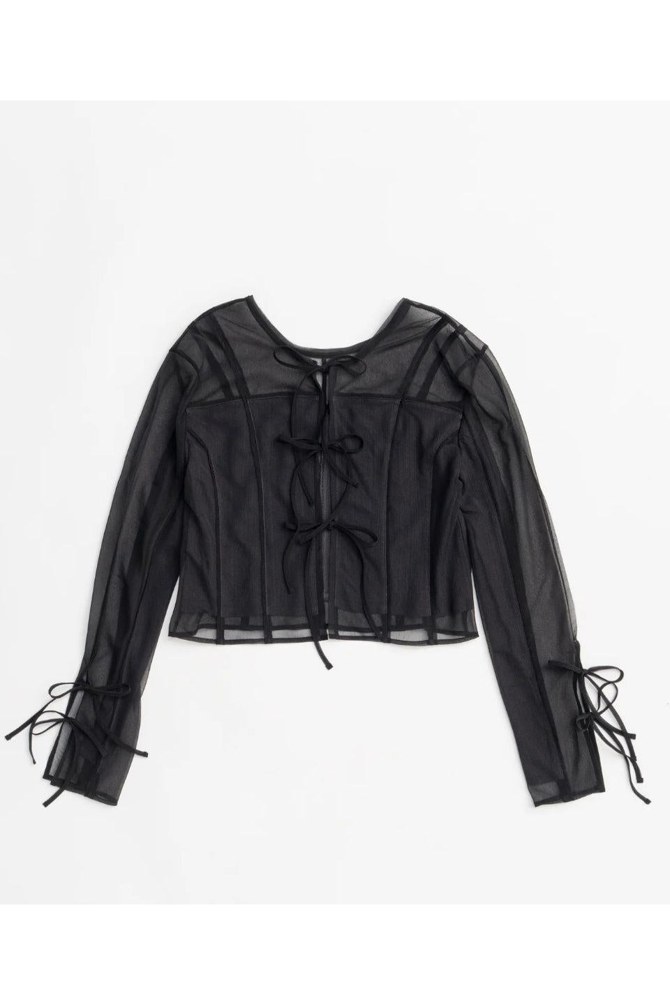 MAISON SPECIAL-Reversible Sheer Cardigan-NOWALL