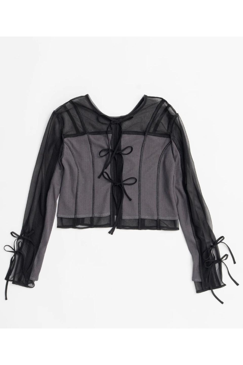 MAISON SPECIAL-Reversible Sheer Cardigan-NOWALL