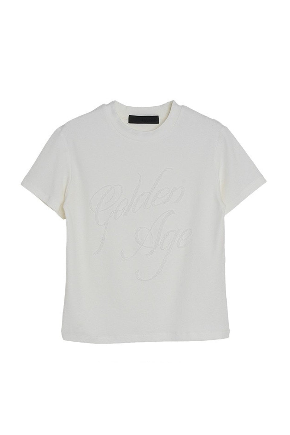 MICALLE MICALLE-Rhinestone Logo Tee-NOWALL