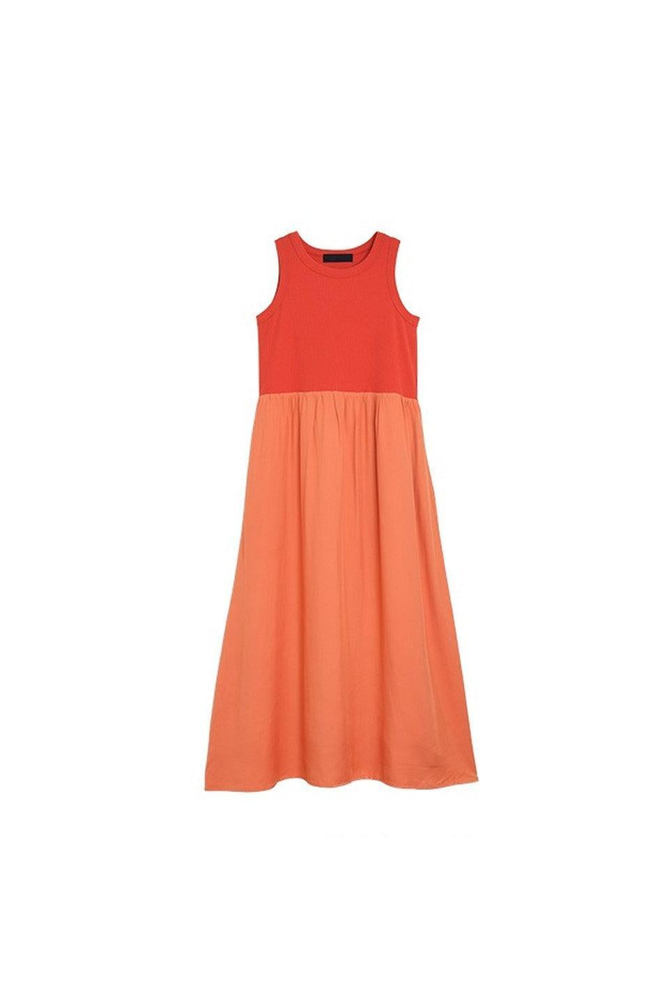 MICALLE MICALLE-Rib Docking Flare Dress-NOWALL