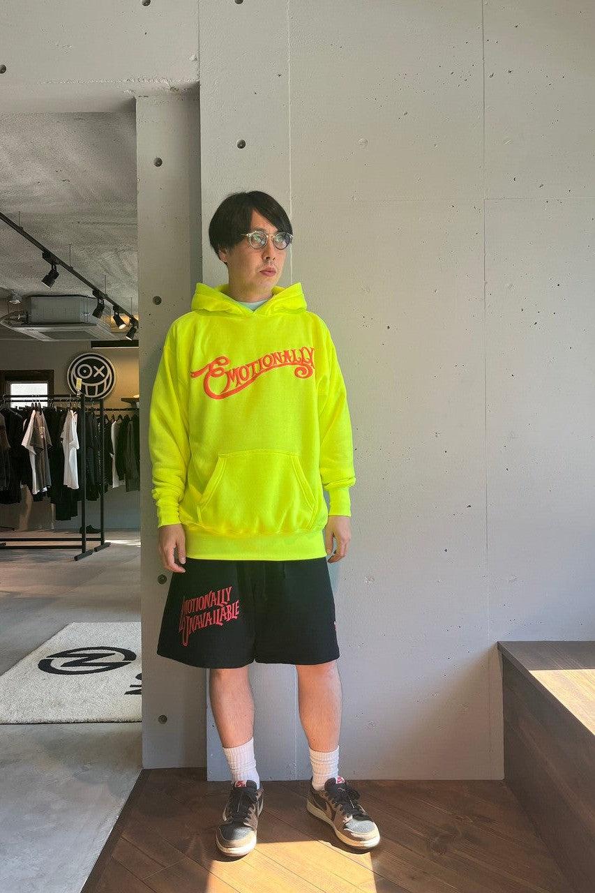 EMOTIONALLY UNAVAILABLE-SCRIPT LOGO SWEAT SHORTS-NOWALL