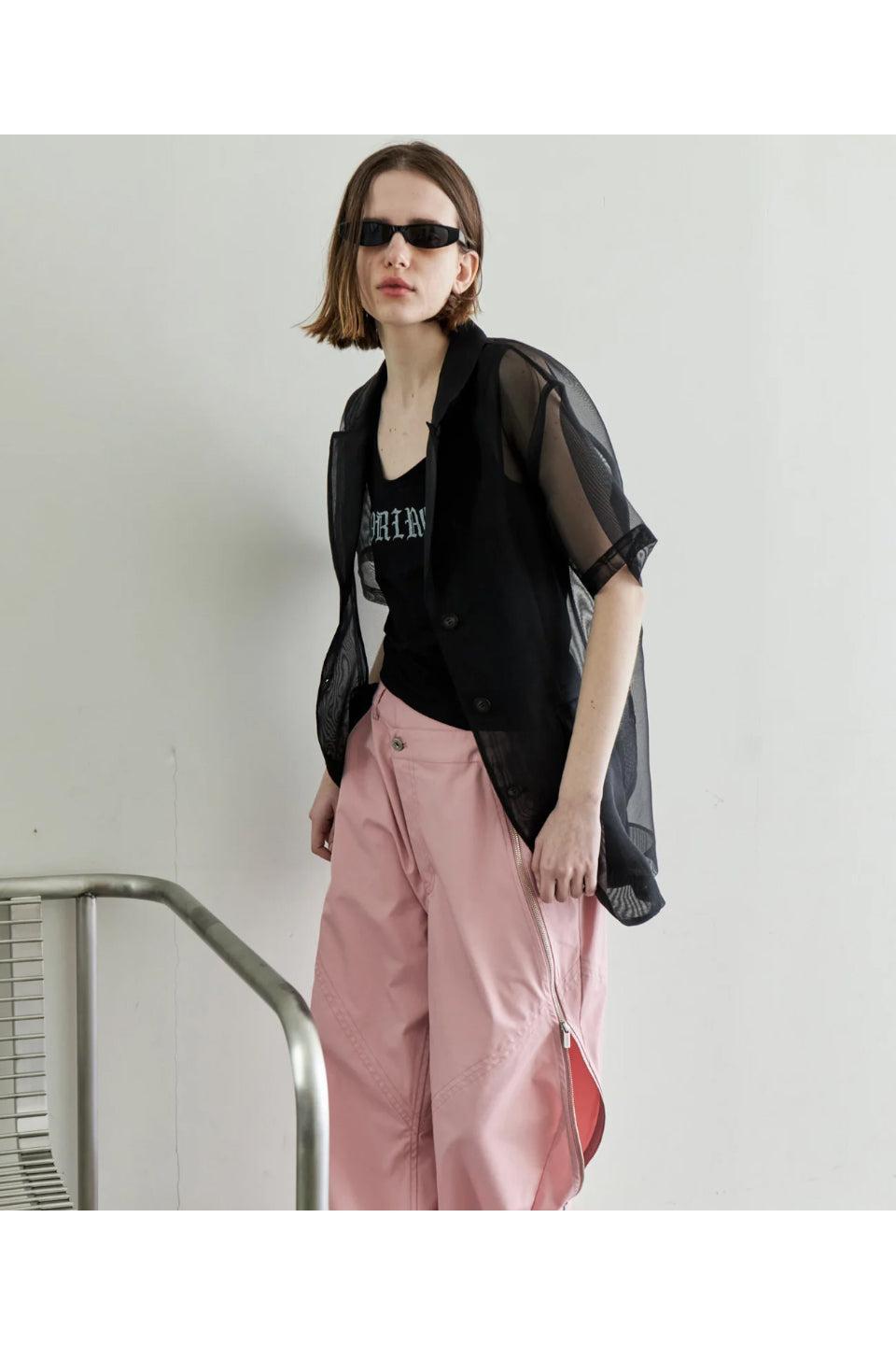 MAISON SPECIAL-Sheer Half Sleeve Jacket-NOWALL