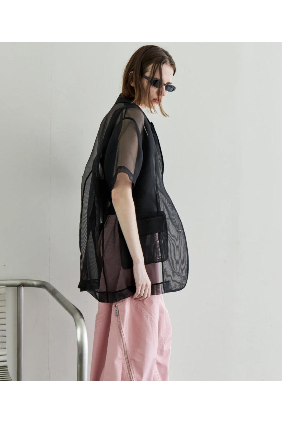 MAISON SPECIAL-Sheer Half Sleeve Jacket-NOWALL
