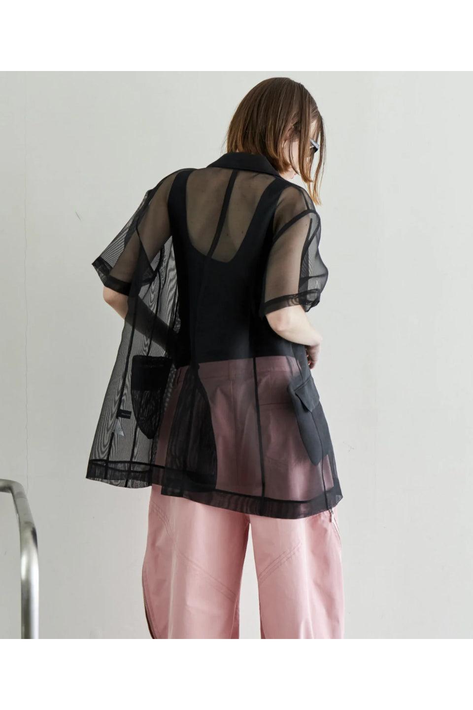 MAISON SPECIAL-Sheer Half Sleeve Jacket-NOWALL