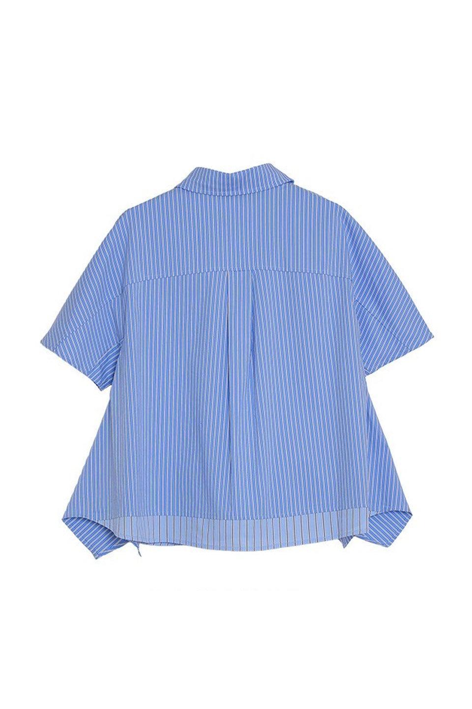 MICALLE MICALLE-Short Sleeve Flare Shirt-NOWALL
