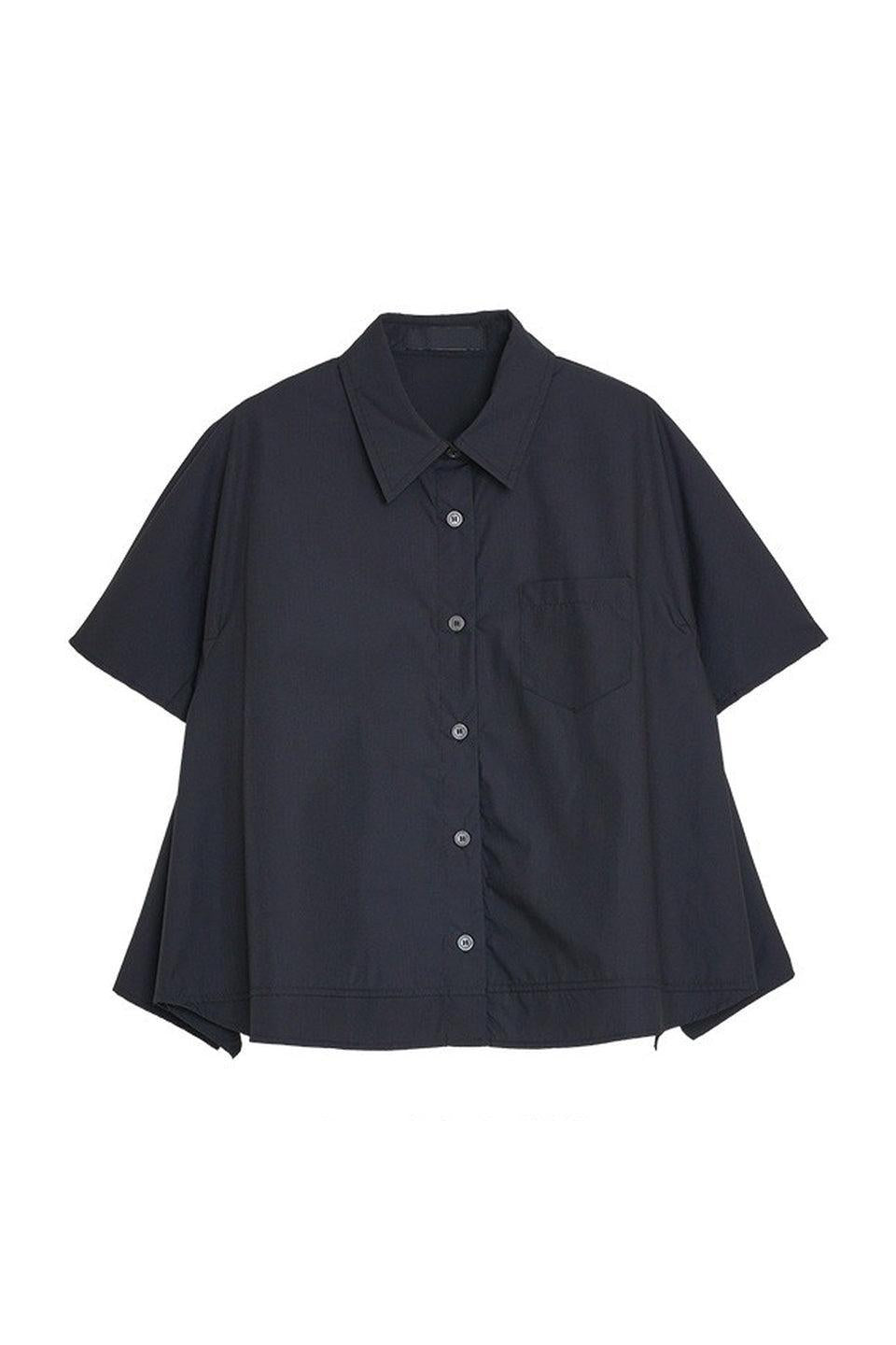 MICALLE MICALLE-Short Sleeve Flare Shirt-NOWALL
