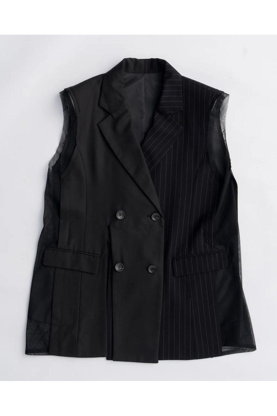 MAISON SPECIAL-Side Tulle Gilet-NOWALL