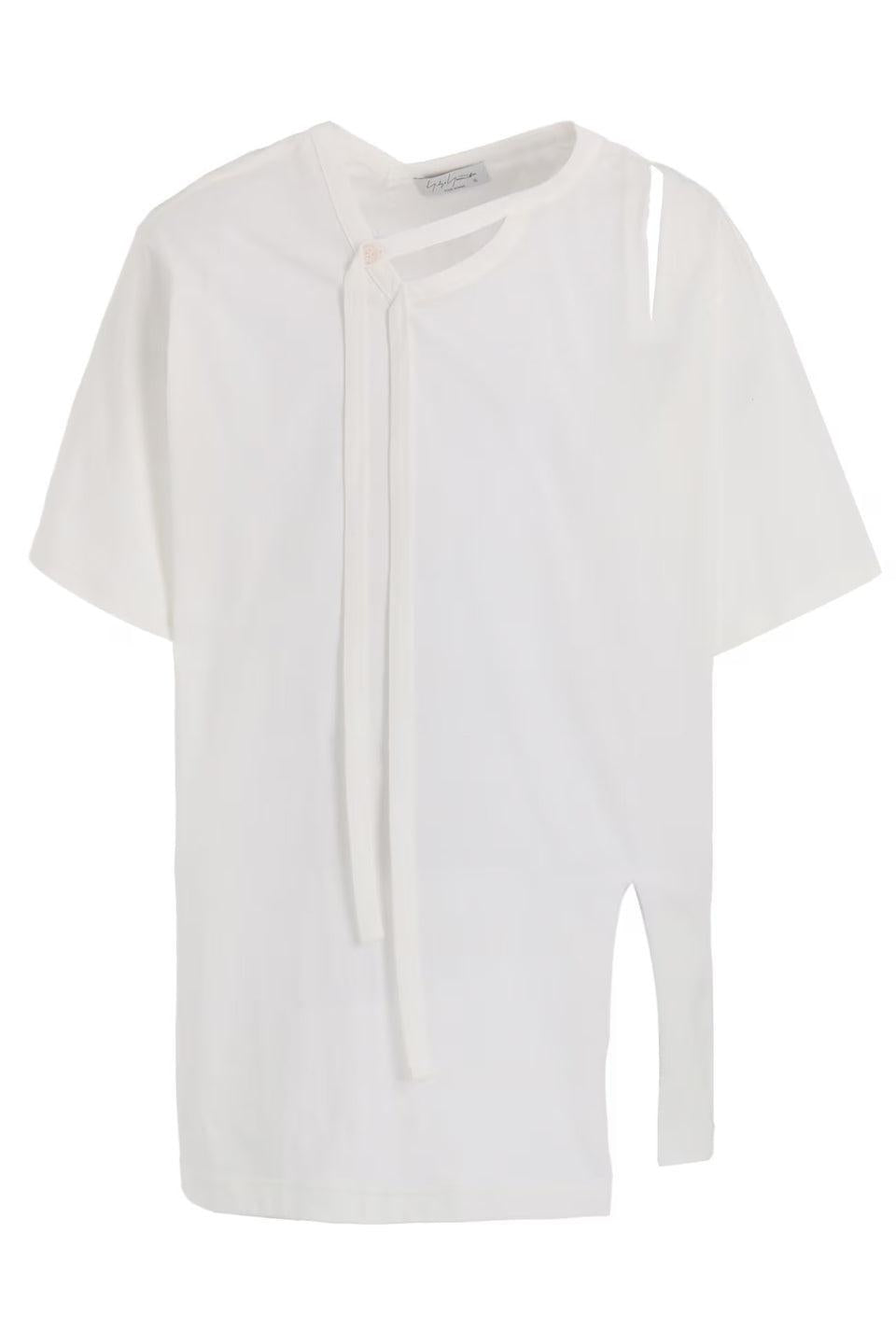 Yohji Yamamoto POUR HOMME-Single Jersey Binder V Neck T-NOWALL