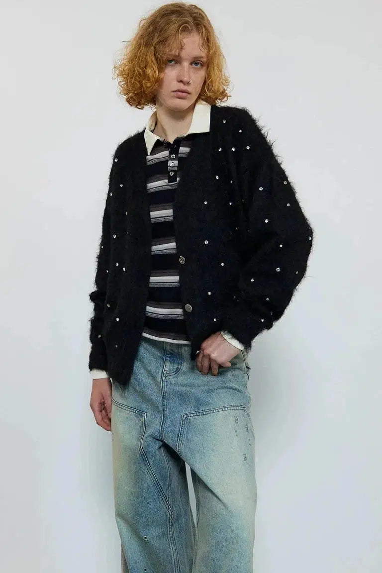 MAISON SPECIAL-Sparkling Bijou Knit Cardigan-NOWALL