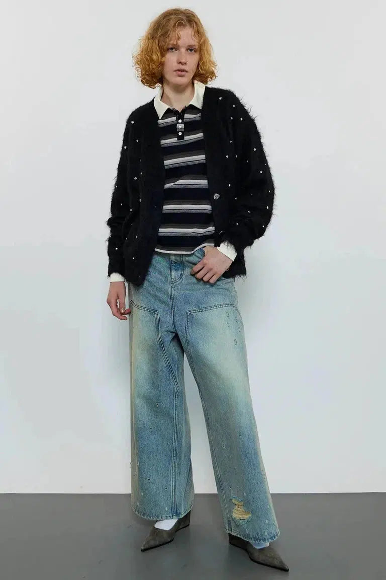 MAISON SPECIAL-Sparkling Bijou Knit Cardigan-NOWALL