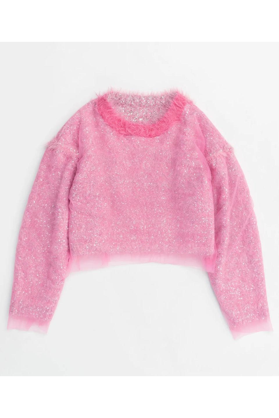 MAISON SPECIAL-Sparkling Shaggy Knit Pullover-NOWALL