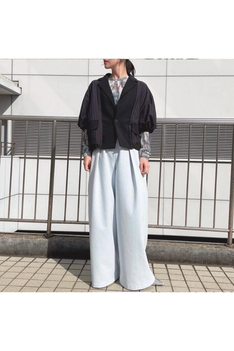 MICALLE MICALLE-Striped Blouson-NOWALL