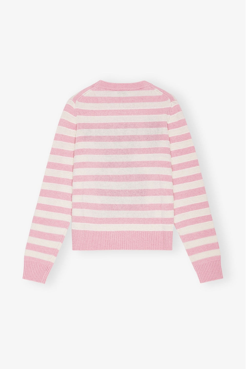 GANNI-Striped Graphic Wool Bunny Jumper-NOWALL