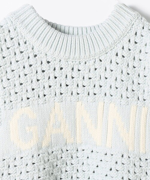 GANNI-Textured Cotton Pointelle Vest-NOWALL