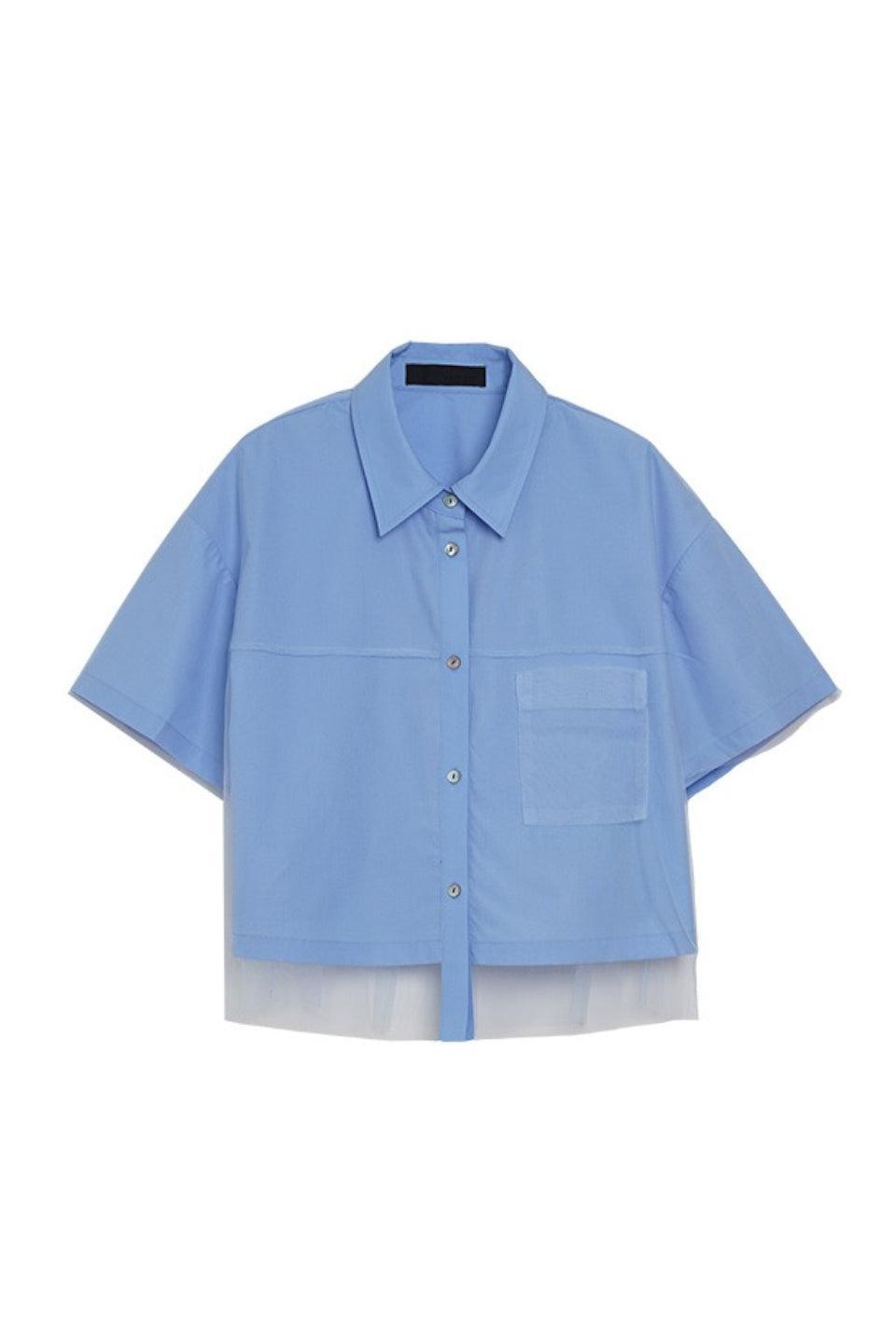 MICALLE MICALLE-Tulle Design Shirt-NOWALL