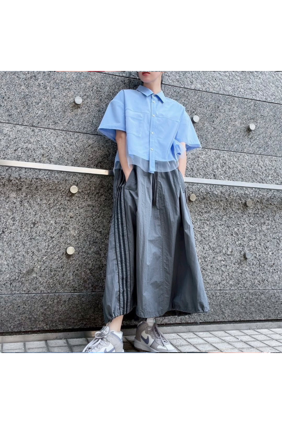 MICALLE MICALLE-Tulle Design Shirt-NOWALL
