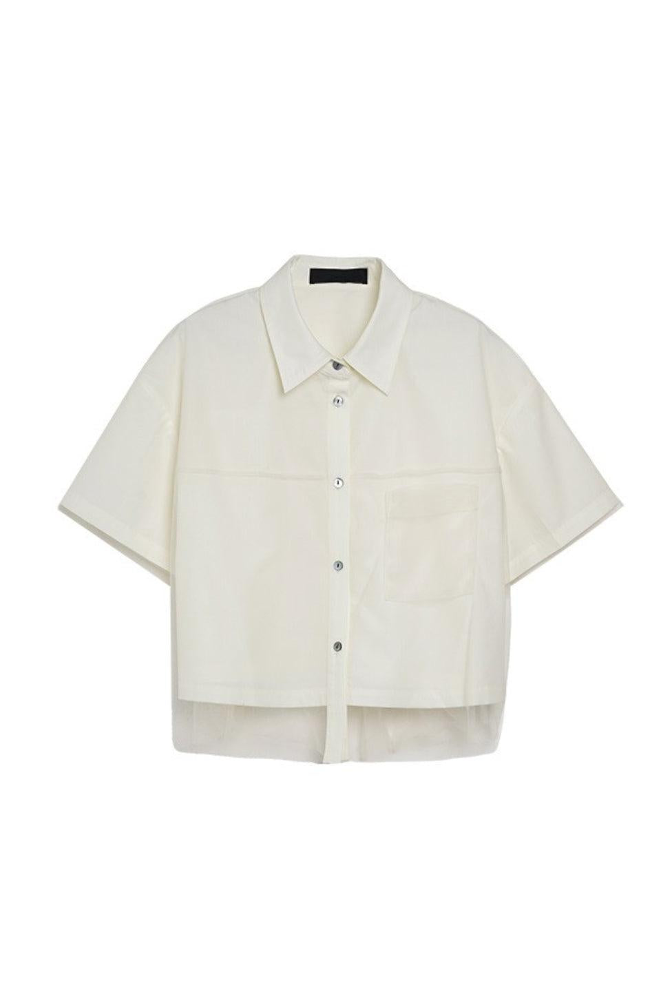 MICALLE MICALLE-Tulle Design Shirt-NOWALL