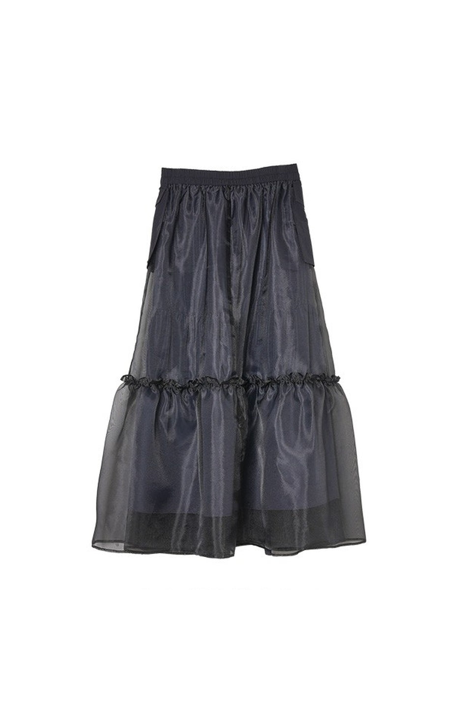 MICALLE MICALLE-Tulle Layered Long Skirt-NOWALL