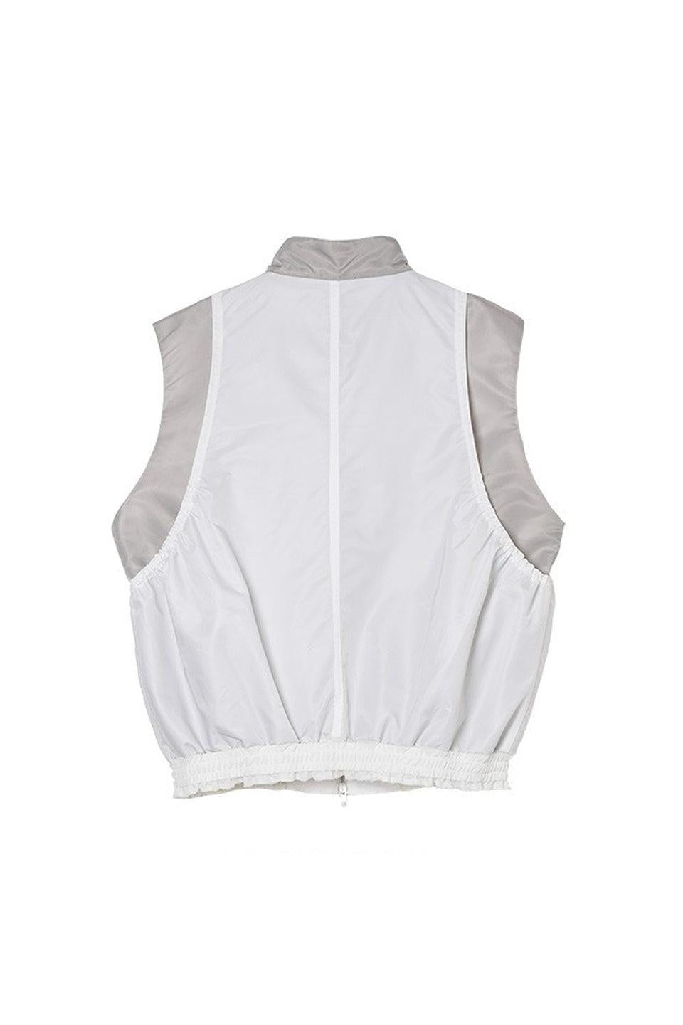 MICALLE MICALLE-Two Tone Nylon Zip Vest-NOWALL