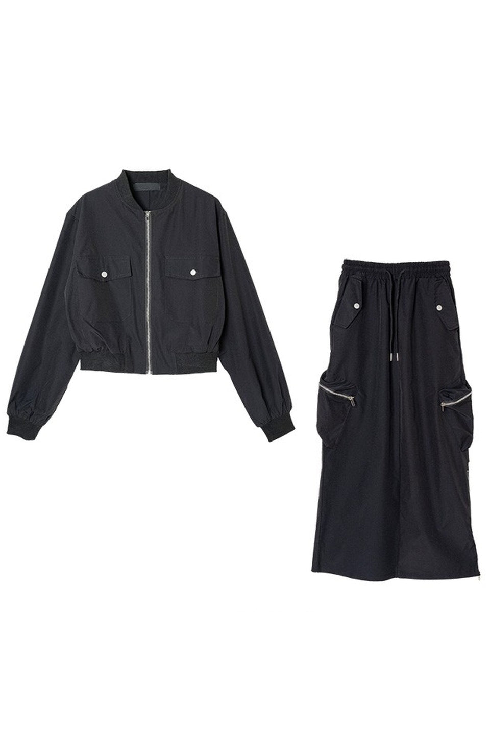 MICALLE MICALLE-Utility Zip Blouson Set Up-NOWALL