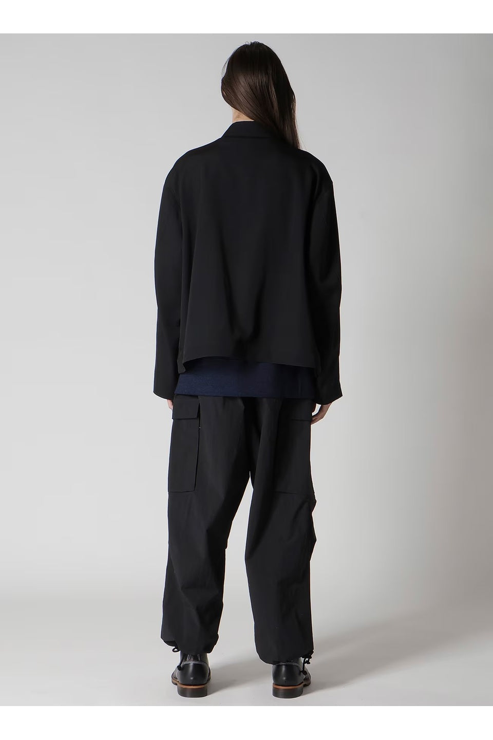 Y's for men-WOOL GABARDINE BLOUSON WITH FLAP POCKET-NOWALL