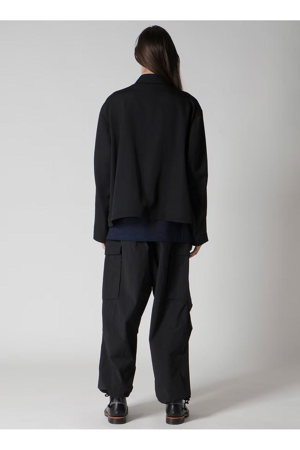 Y's for men-WOOL GABARDINE BLOUSON WITH FLAP POCKET-NOWALL