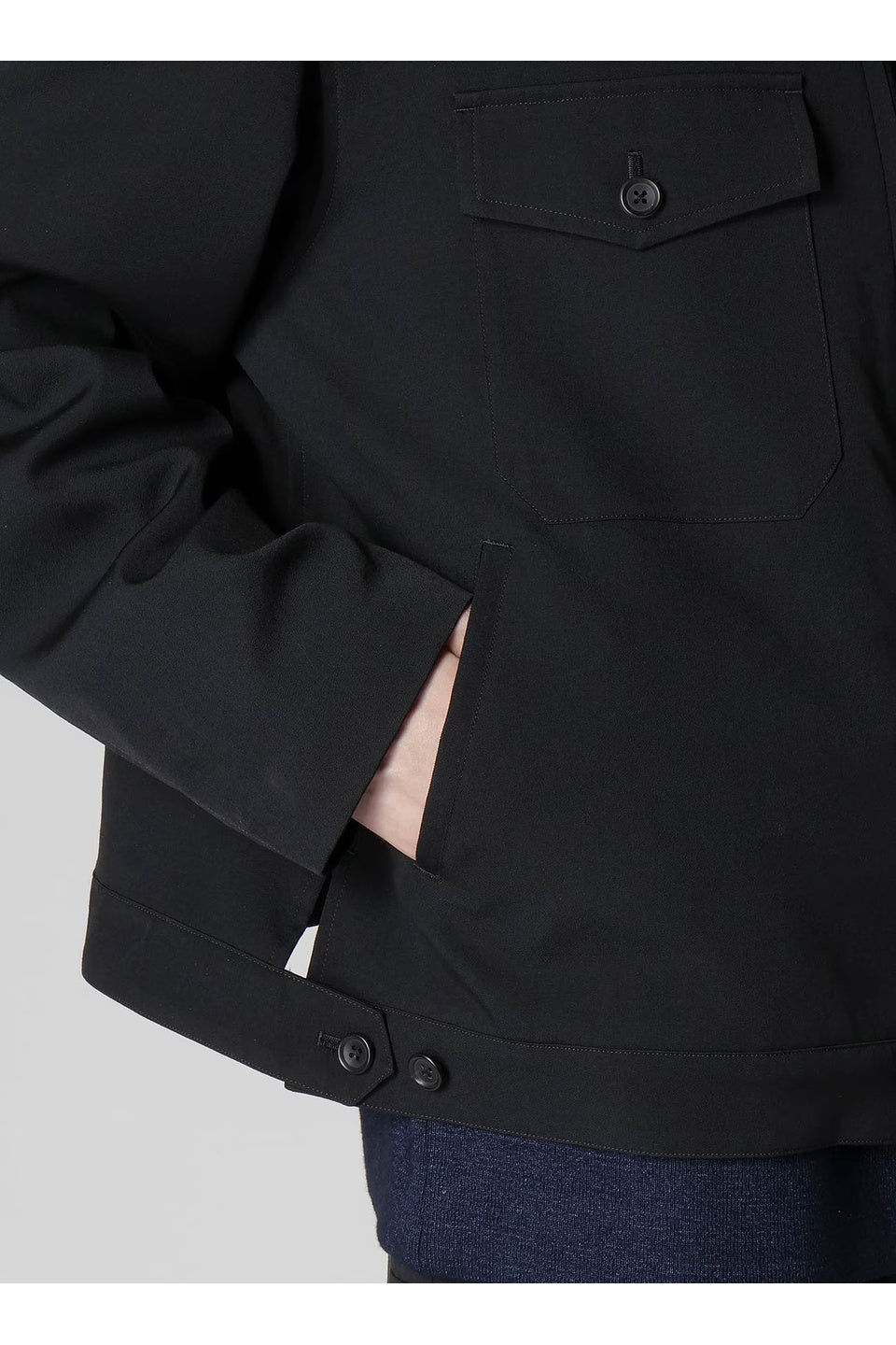 Y's for men-WOOL GABARDINE BLOUSON WITH FLAP POCKET-NOWALL