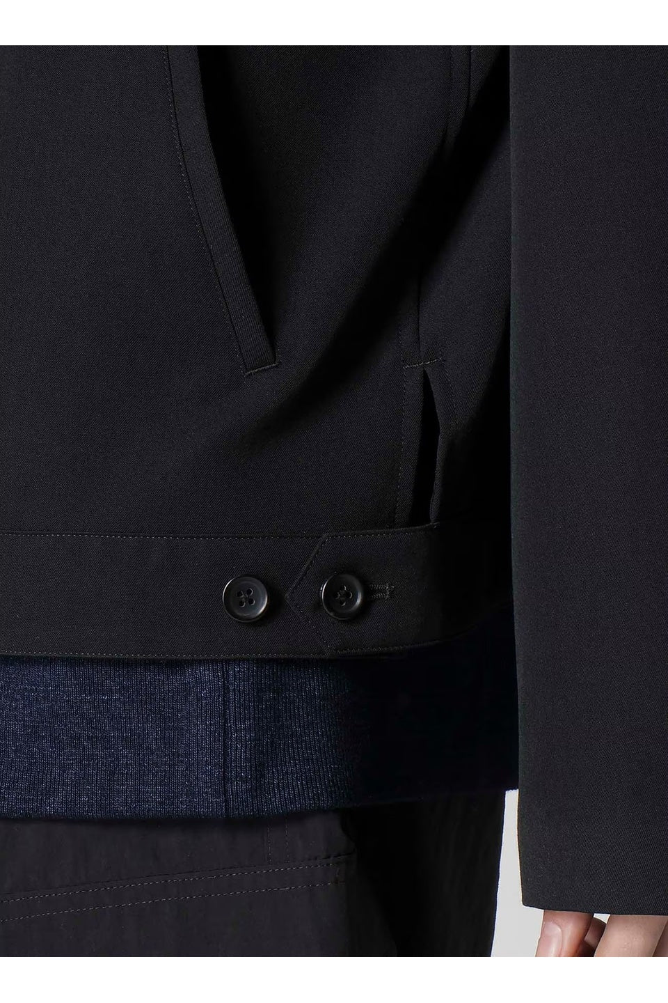 Y's for men-WOOL GABARDINE BLOUSON WITH FLAP POCKET-NOWALL