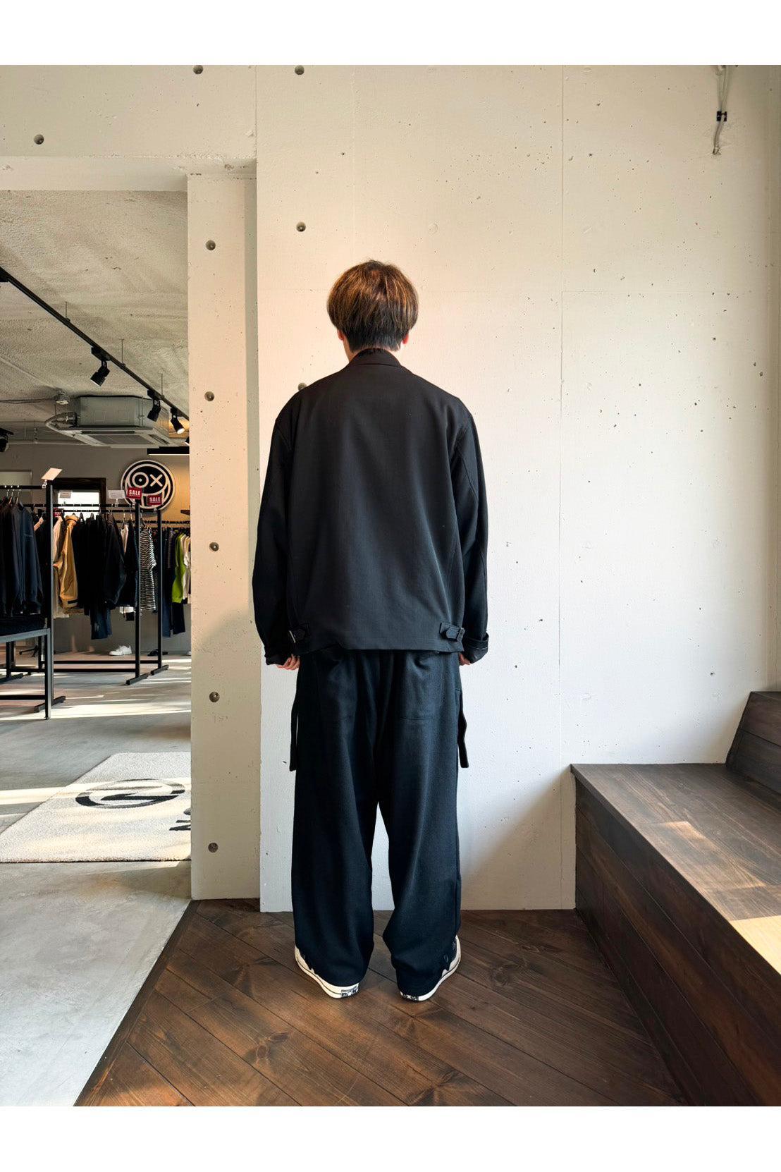 Yohji Yamamoto POUR HOMME-WOOL GABARDINE STANDARD BLOUSON-NOWALL