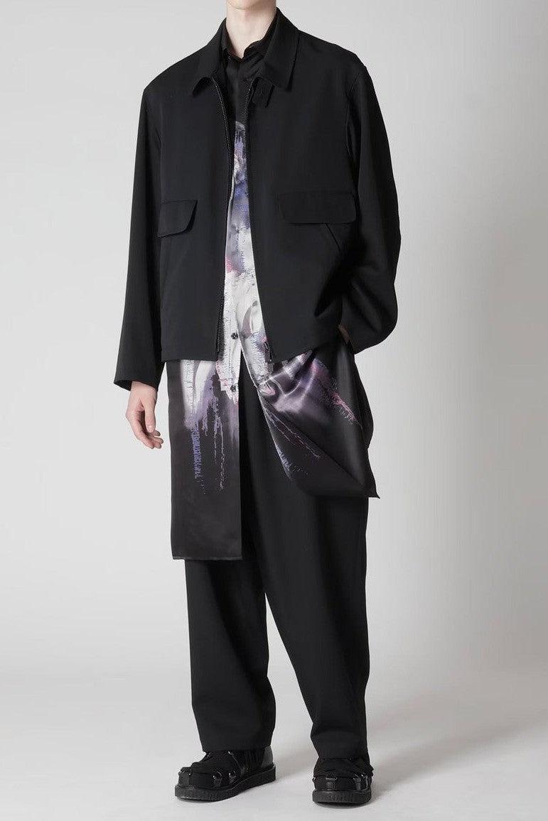 Yohji Yamamoto POUR HOMME-WOOL GABARDINE STANDARD BLOUSON-NOWALL
