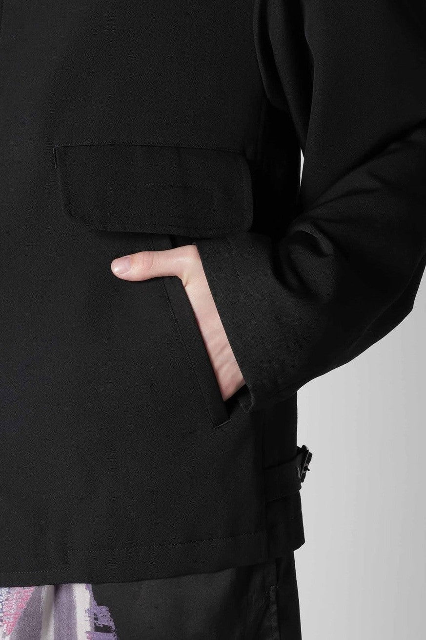 Yohji Yamamoto POUR HOMME-WOOL GABARDINE STANDARD BLOUSON-NOWALL