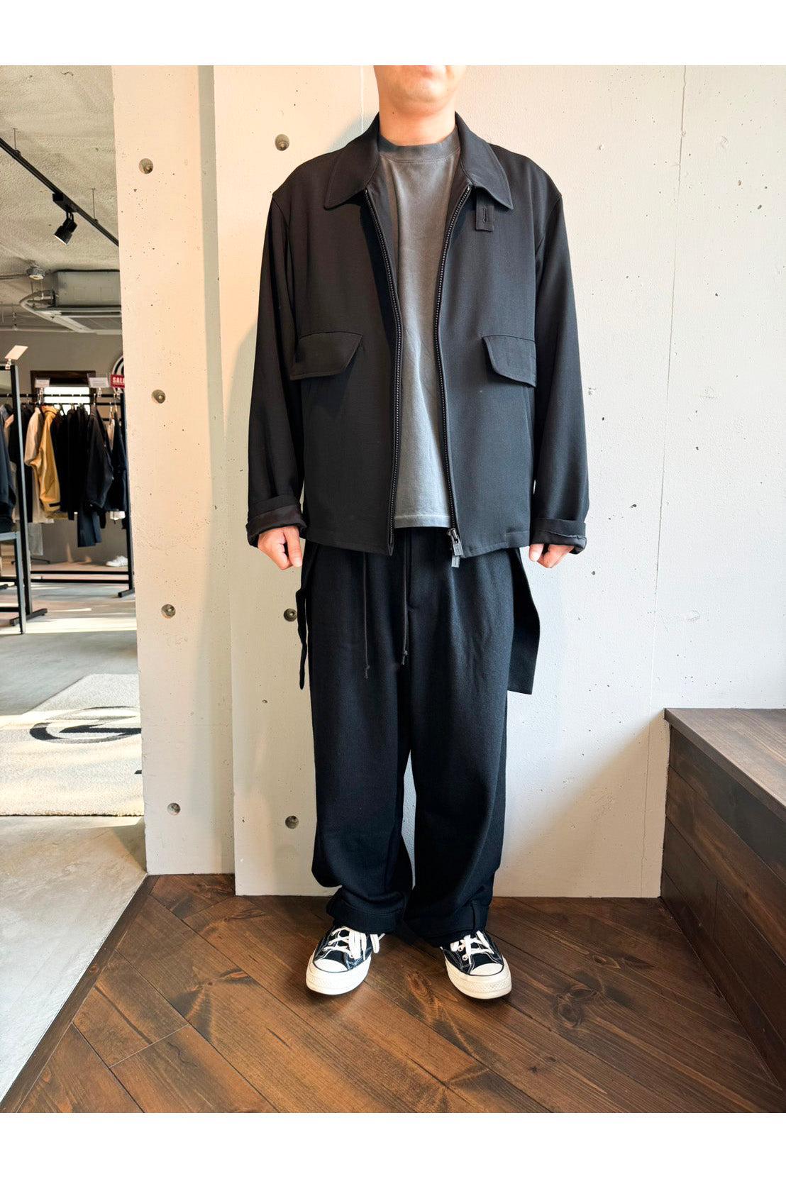 Yohji Yamamoto POUR HOMME-WOOL GABARDINE STANDARD BLOUSON-NOWALL
