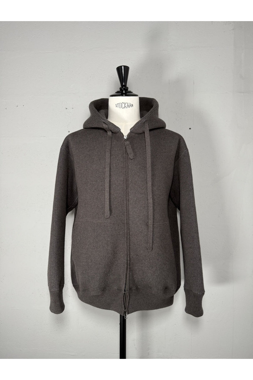 MAYKAM-WOOL SWEAT ZIP HOODIE-NOWALL