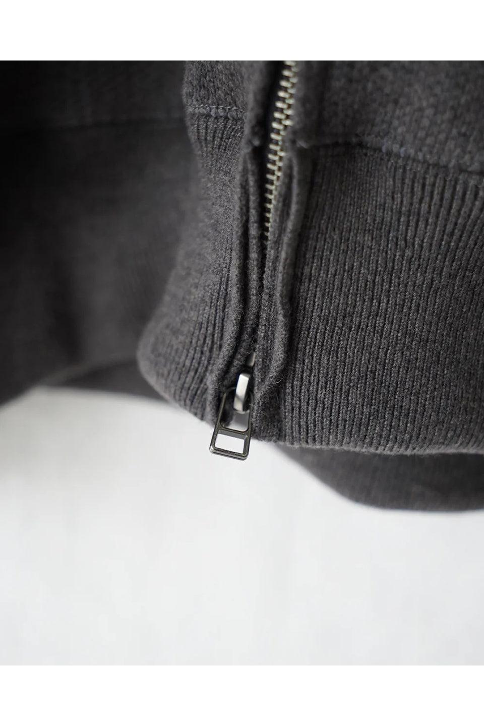 MAYKAM-WOOL SWEAT ZIP HOODIE-NOWALL