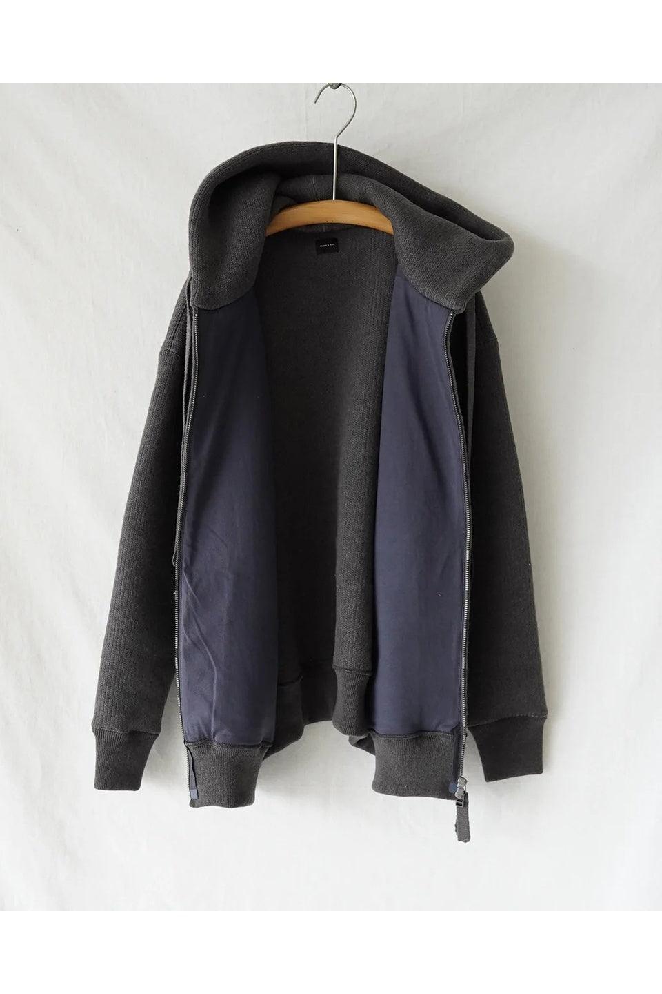 MAYKAM-WOOL SWEAT ZIP HOODIE-NOWALL