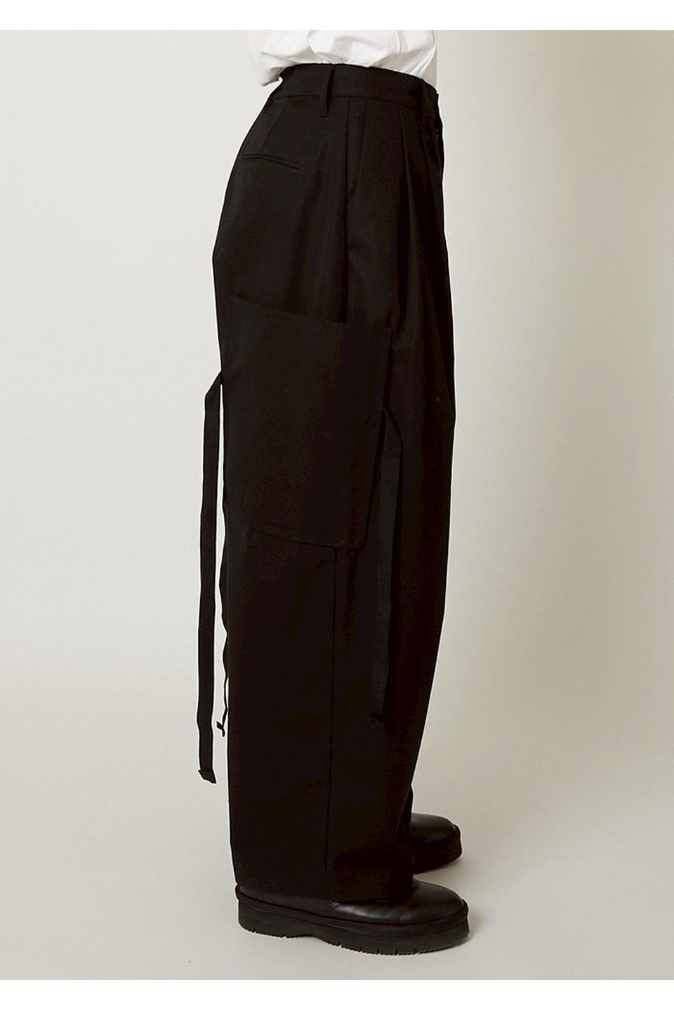 ALMOSTBLACK-WOVEN 6POCKET PANTS-NOWALL