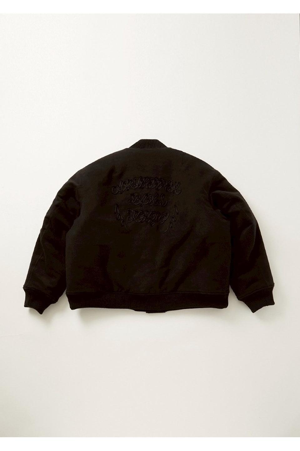ALMOSTBLACK-WOVEN CODE EMBROIDERY BLOUSON-NOWALL