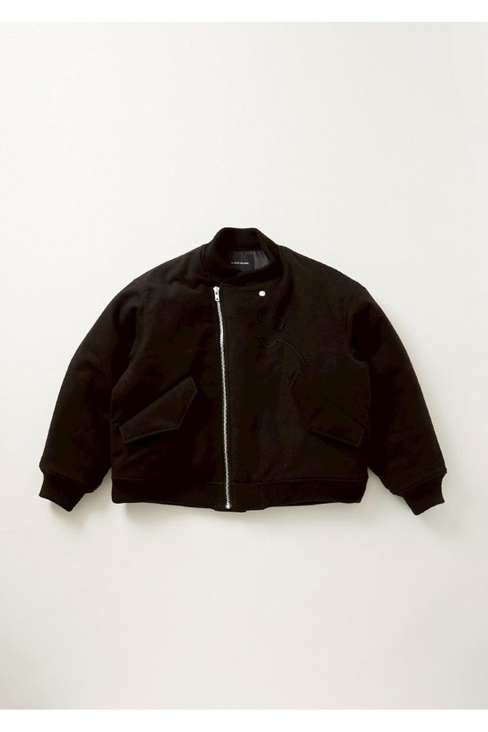 ALMOSTBLACK-WOVEN CODE EMBROIDERY BLOUSON-NOWALL