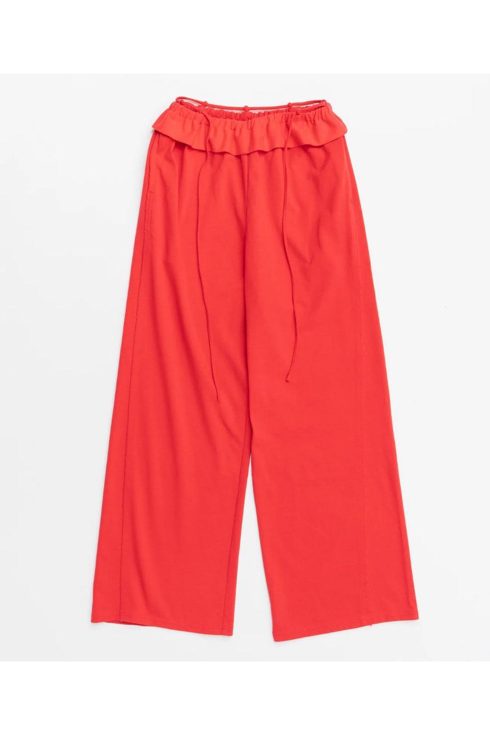 MAISON SPECIAL-Waist Ruffle Sweatpants-NOWALL