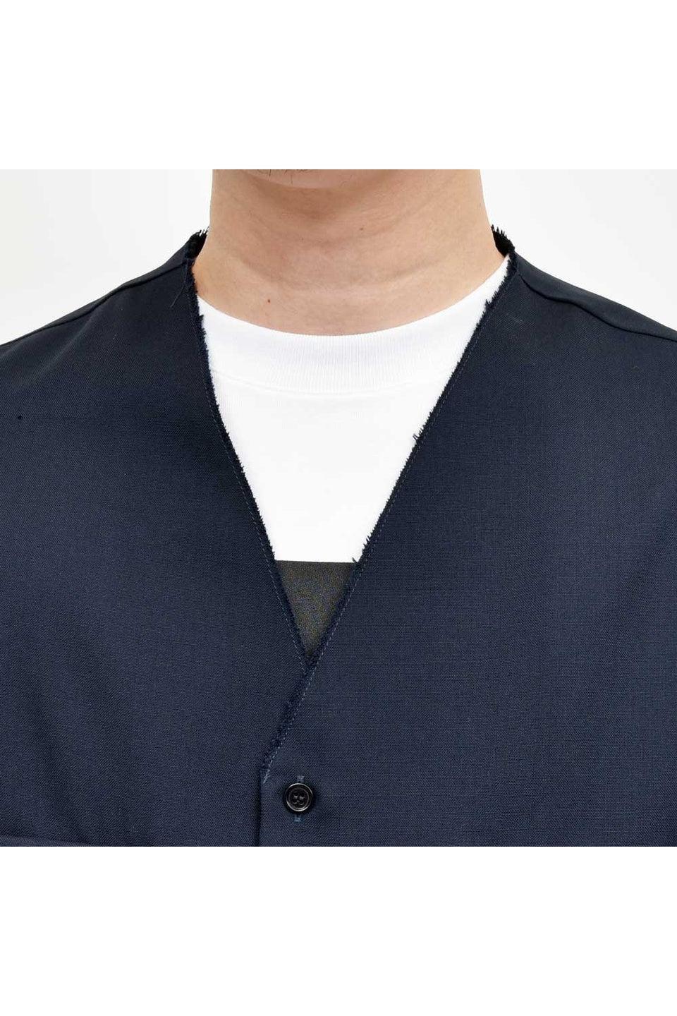 MARNI-Wool Tropical No Collor Shirts-NOWALL