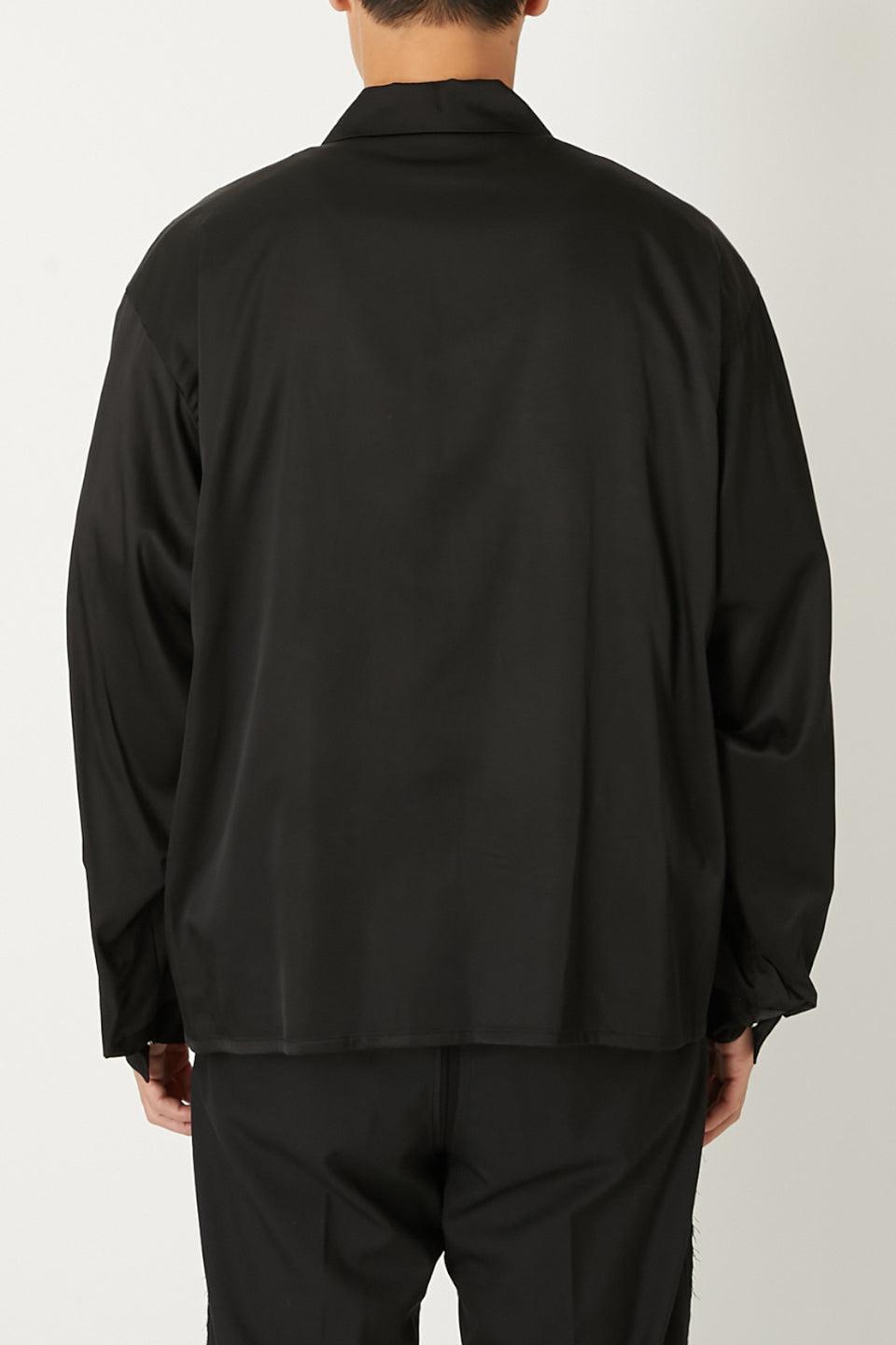 ALMOSTBLACK-Woven Embroidery Ska Shirts-NOWALL