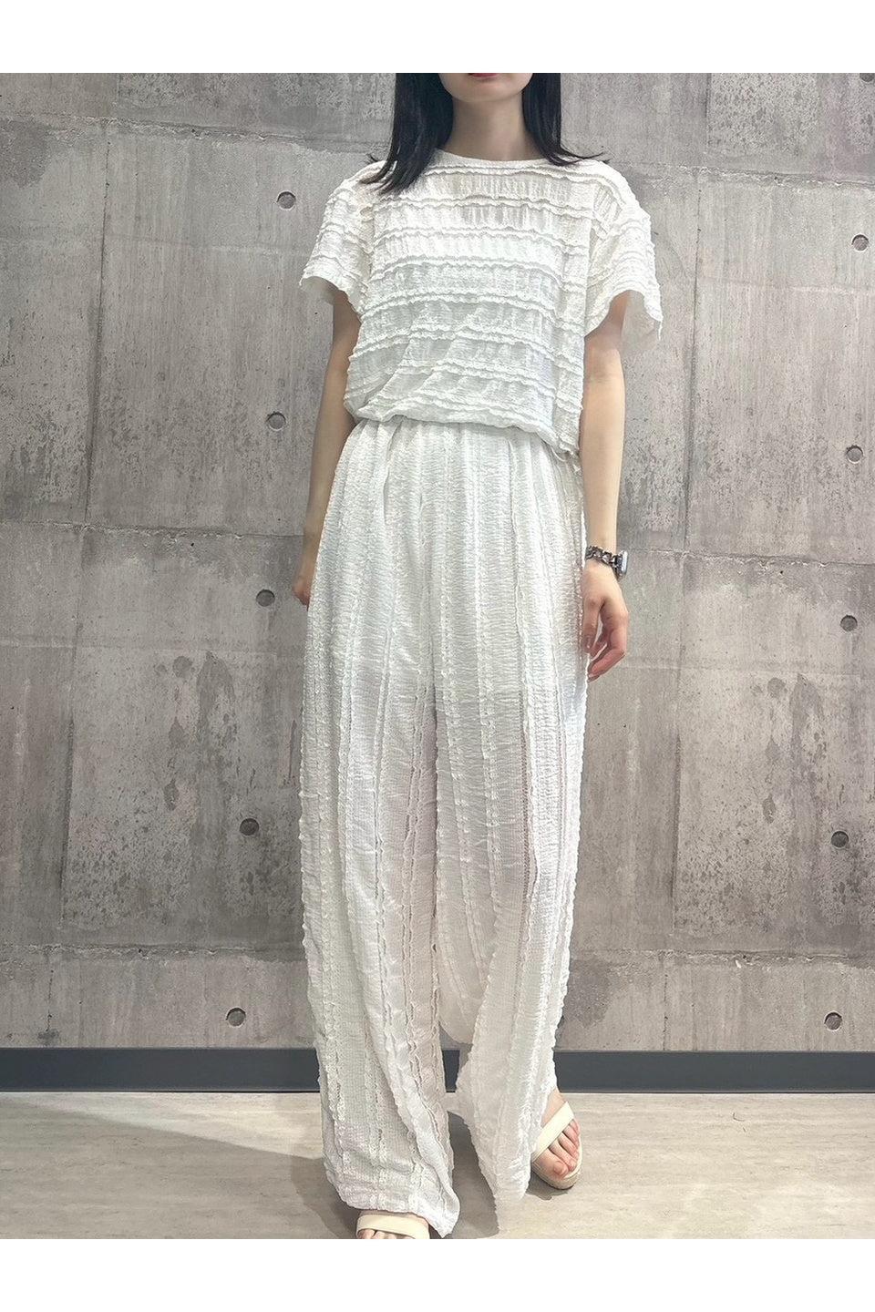 MICALLE MICALLE-Wrinkle Fringe Wide Set Up-NOWALL